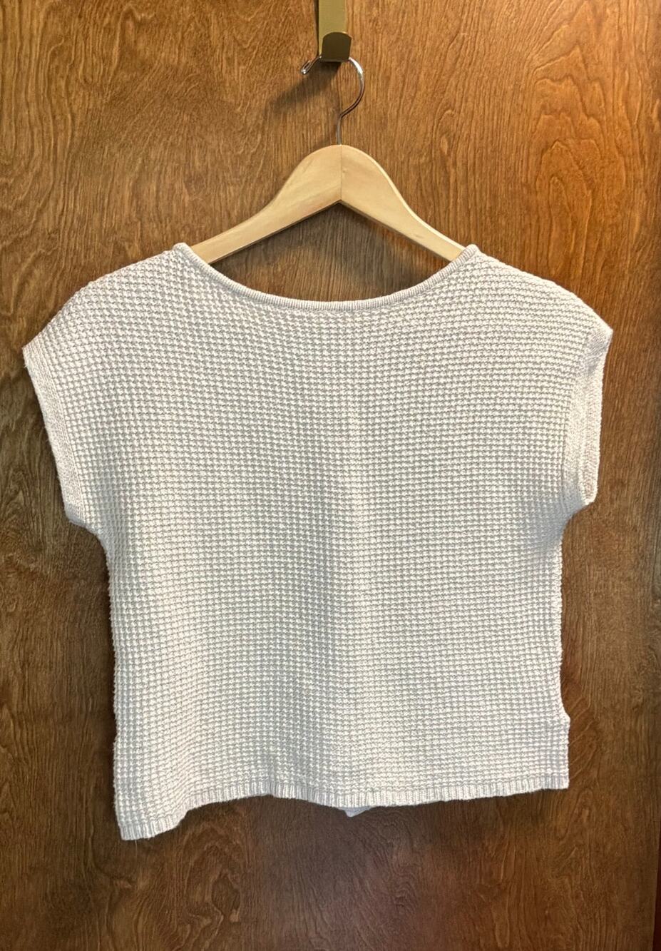 Madewell Boatneck Button Back Sweater Tee sz S
